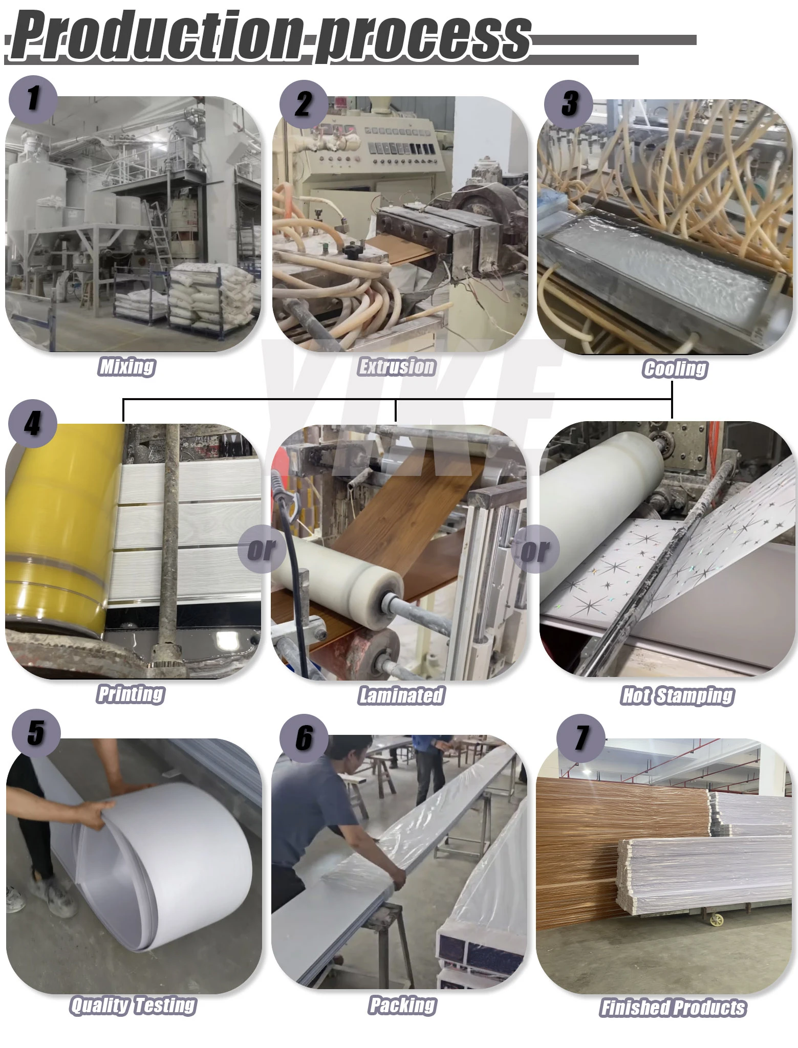 PVC ceiling panel production